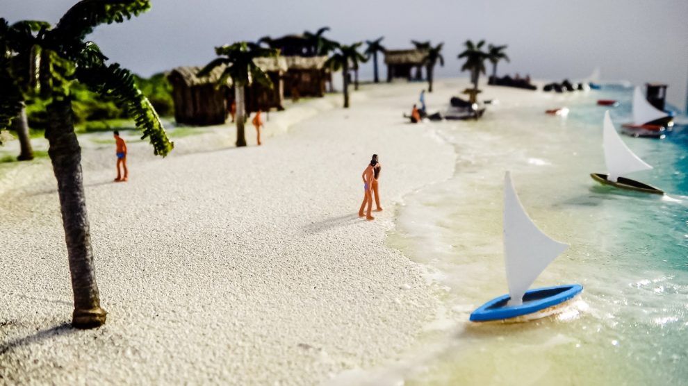 Maquetes que fizemos: Praia para novela Flor do Caribe