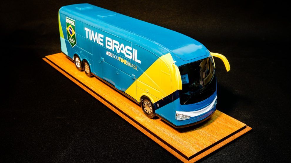 Maquetes que fizemos: Ônibus para as Olimpíadas