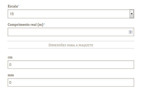 Calculadora de comprimento em escala (CCE)